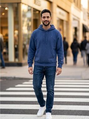 Champion Pullover Hoodie – Fleece Lined Classic Logo (Men’s Large)